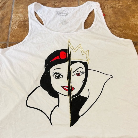 Disney Tops - Disney Snow White and Evil Queen Split Face Tank Top Size 1 EUC “Rare Find”